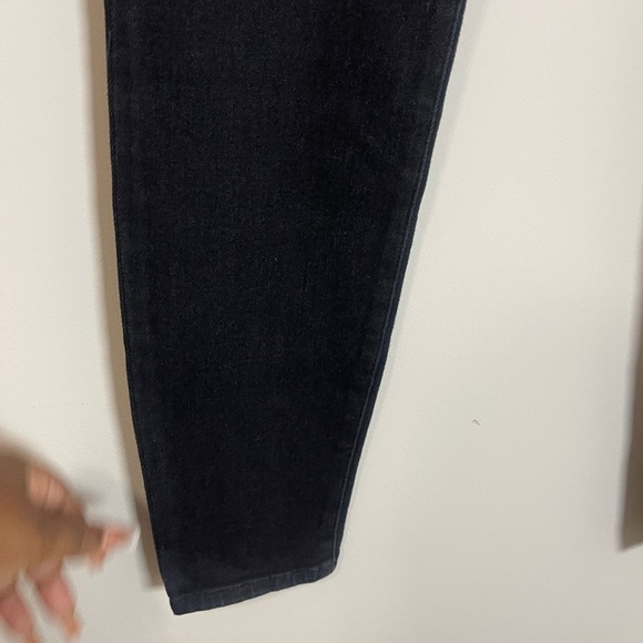 Good American Jeans Size 6 Ash Black Waist Slit High Rise Skinny Denim GLSW419T - Picture 7 of 14